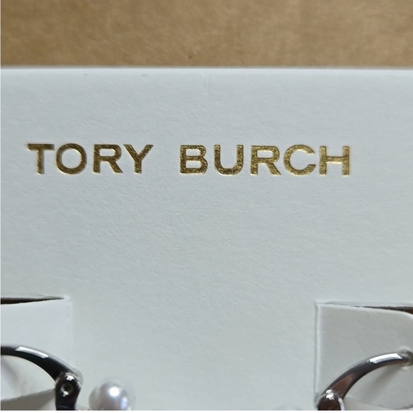 Tory Burch Silver and White Pearl Earrings - Picture 3 of 3